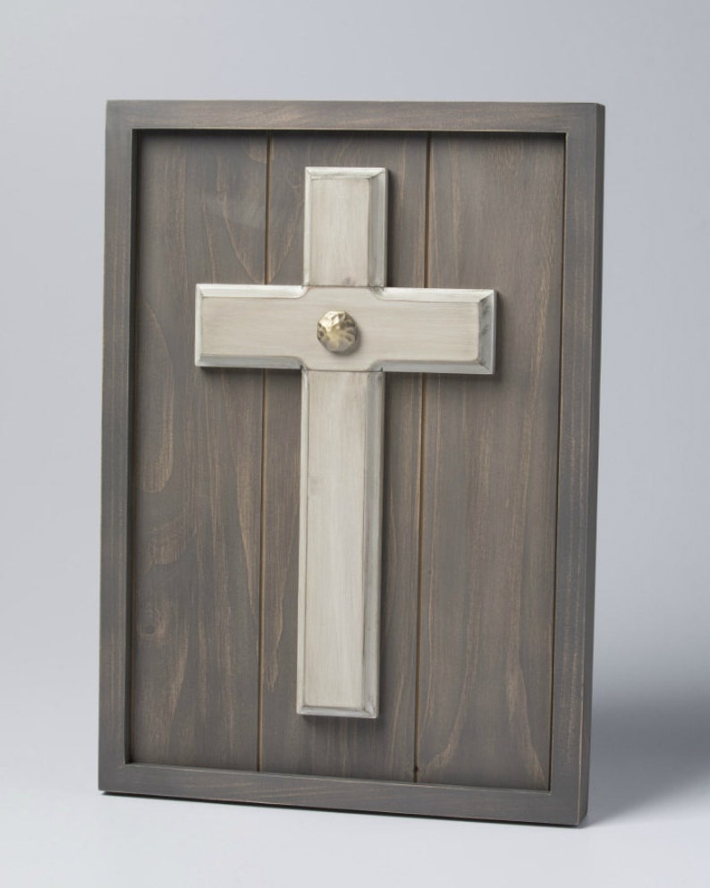 Unity Cross ® Rustic Wedding Wall Cross Gray Wash and White Etsy