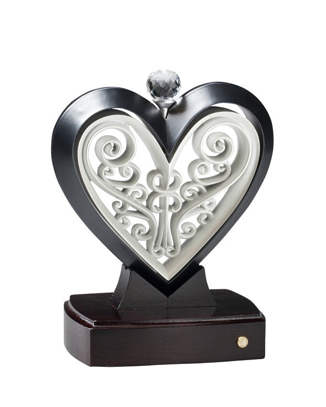 Unity Heart Sculpture, Black and Pearl White, Wedding Ceremony ...