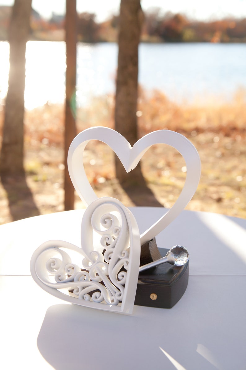 Wedding Unity Heart Pearl White Wedding Heart, Unity Ceremony Candle Unity Sand Elegant Alternative From the Unity Cross® image 4