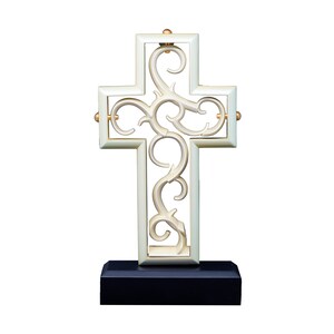 Unity Cross ® Ivory Color Wedding Cross Unity Candle Unity Sand Elegant Alternative image 3