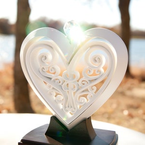 Wedding Unity Heart Pearl White Wedding Heart, Unity Ceremony Candle Unity Sand Elegant Alternative From the Unity Cross® image 2