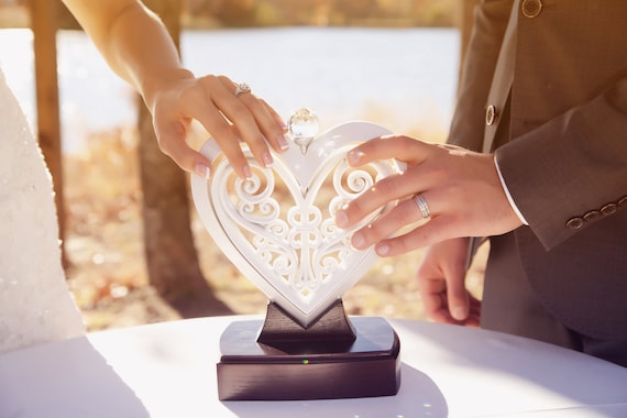 Unity Cross With Wedding Rings