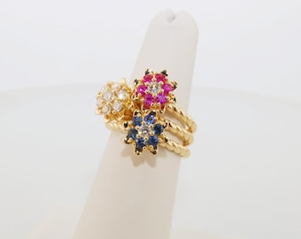 Tulip Ringe - Letney Jewellers Original Großes Gold gefüllt