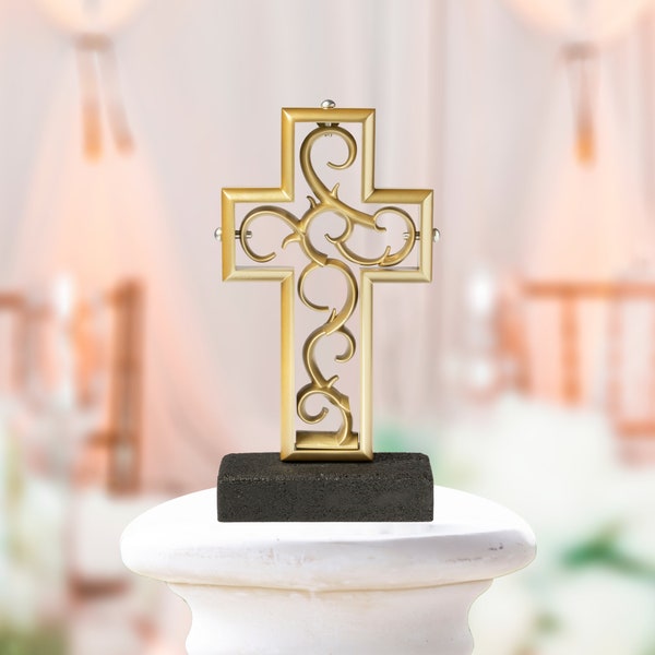 Unity Cross ® Frosted Gold color; Unity Candle Unity Sand Elegant Alternative