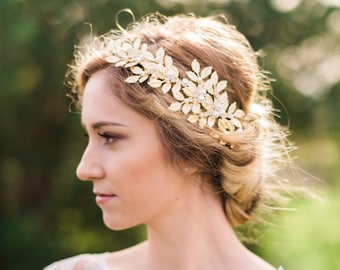 Gold Leaf Crown Gold Bridal Headband Bridal Leaf Crown Wedding Headband Leaf Headband Silver Headband Silver Leaf Crown Bridal Tiara #20