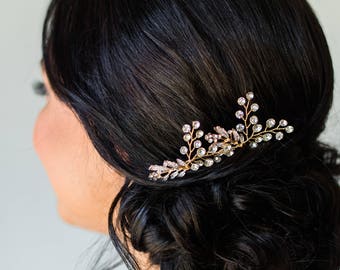 Bridal Hair Pins Crystal Hair Pin Leaf Hair Pin Wedding Hair Pin Flower Hair Pin Branch Hair Pins Bridal Headpiece Wedding Headpiece #186