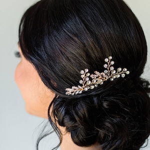 Bridal Hair Pins Crystal Hair Pin Leaf Hair Pin Wedding Hair Pin Flower Hair Pin Branch Hair Pins Bridal Headpiece Wedding Headpiece 186 image 1