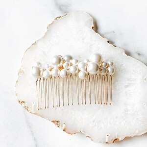 Pearl Bridal Comb Wedding Comb Bridal Hair Clip pearl Barrette Bridal Hair Accessory Wedding Hair Piece #198