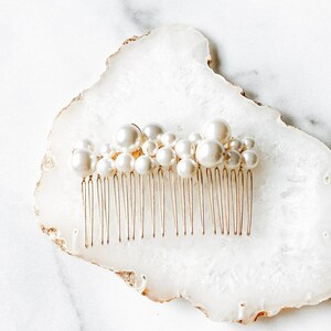 Pearl Bridal Comb Mariage Comb Mariée Clip de cheveux Pearl Barrette Bridal Hair Accessory Wedding Hair Piece 198 image 1