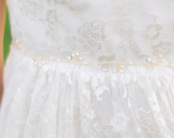 Bridal Gold Belt Pearl Sash Beaded Belt Pearl Belt Bridal Sash Bridal Belt Pearl Belt Wedding Belt #153