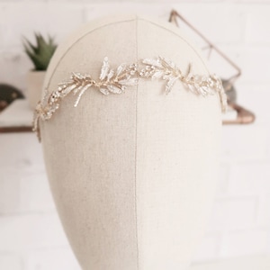 Bridal Wreath Bridal Hair Vine Bridal Headband Wedding Headpiece Crystal Headband Leaf Headband Branch Hair Vine Bridal Crown Tiara 187 image 8