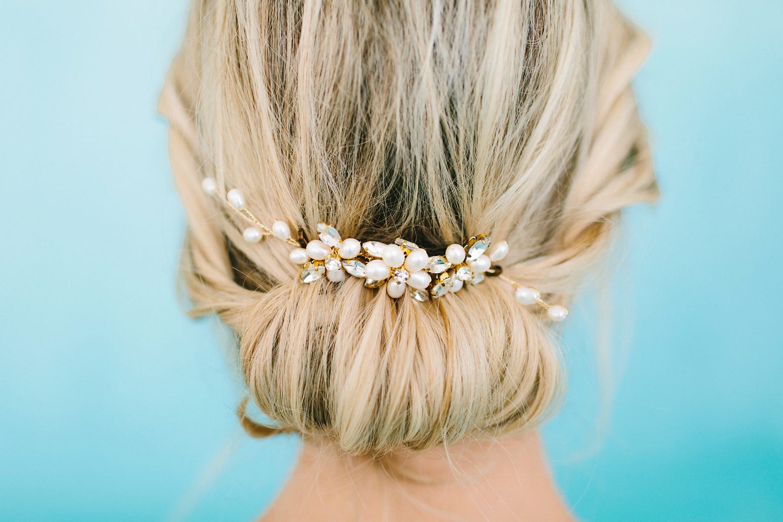 Pearl Gold Hair Comb Pink Pearl Hair Comb Freshwater Pearl Etsy