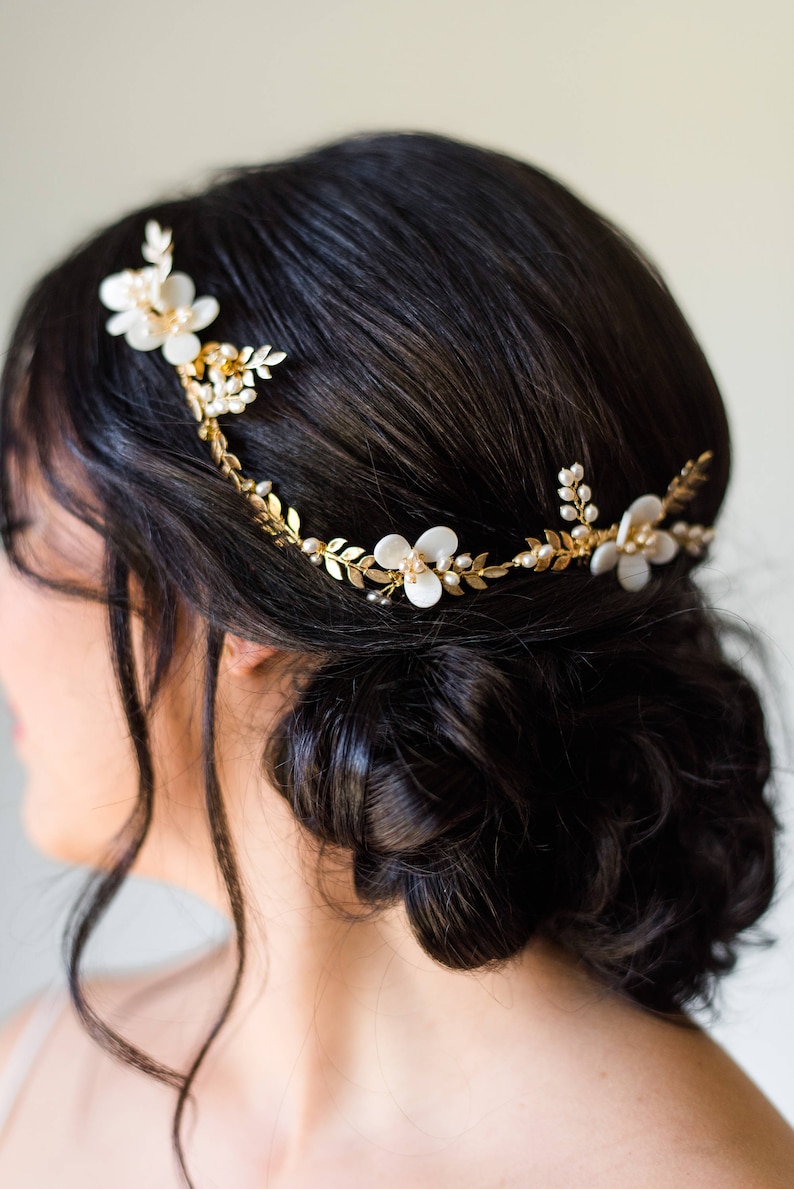 Flower Leaf Headpiece Bridal Headpiece Wedding Headpiece Etsy