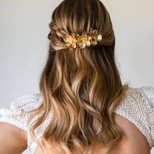 Bridal Comb Bridal Hair Comb Bridal Headpiece Wedding Headpiece Flower Comb Bridal Flower Comb Gold Hair Comb Silver Comb 170 image 2