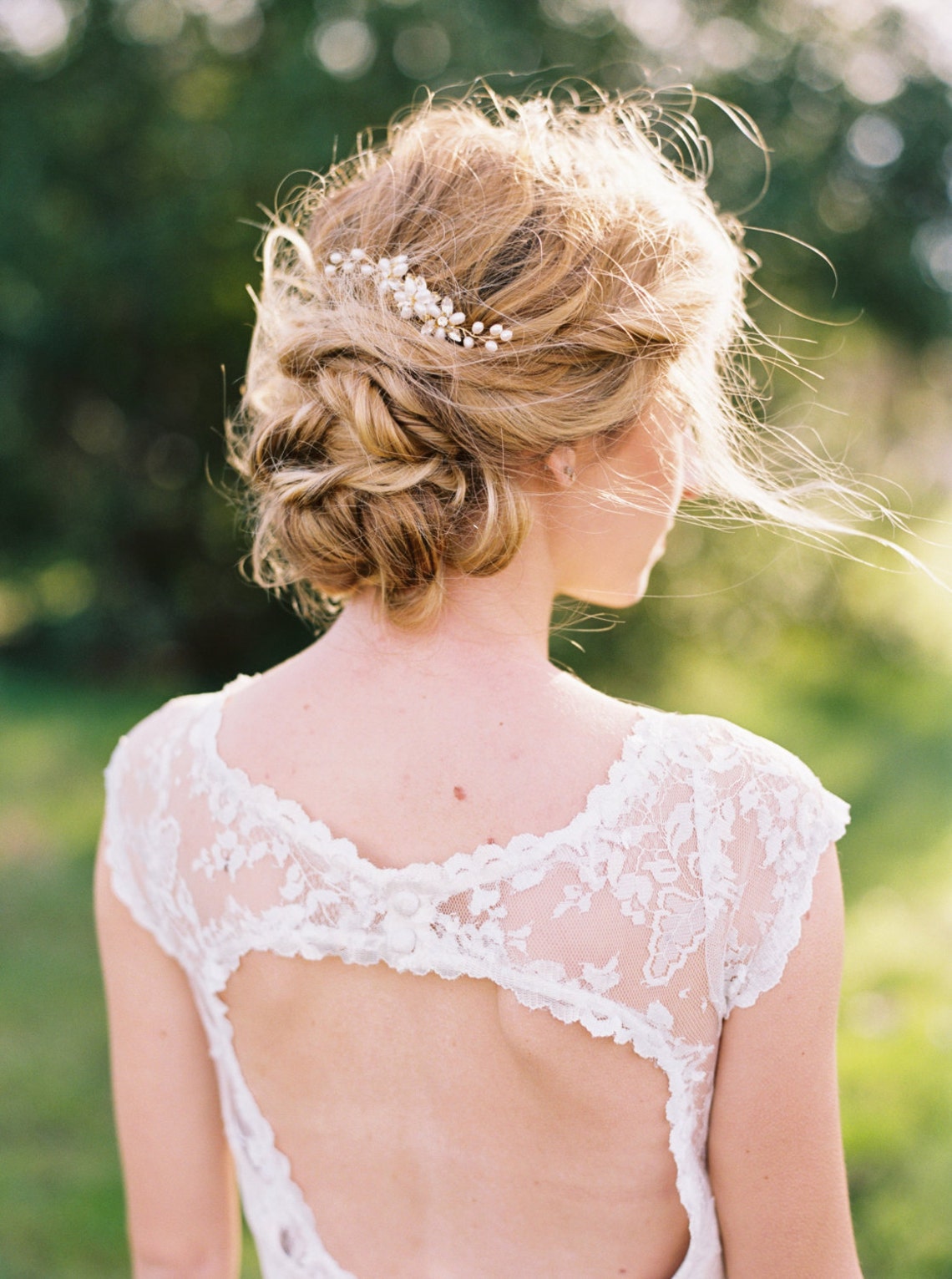 Pearl Gold Hair Comb Pink Pearl Hair Comb Freshwater Pearl Etsy