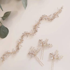 Bridal Wreath Bridal Hair Vine Bridal Headband Wedding Headpiece Crystal Headband Leaf Headband Branch Hair Vine Bridal Crown Tiara 187 image 10