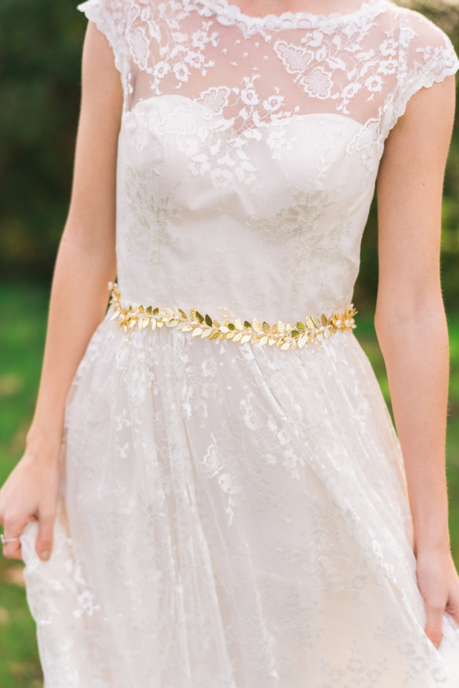 Gold Leaf Belt Gold Bridal Belt Gold Leaf Sash Bridal Sash Etsy