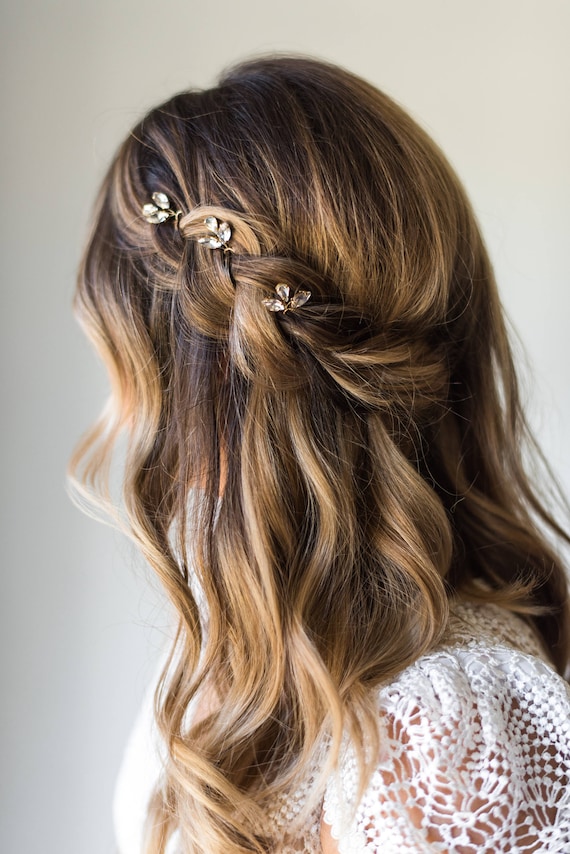 Crystal Hair Pins Bridal Hair Pins Wedding Hair Pins Silver  display picture 3
