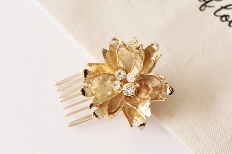 Bridal Floral Headpiece Set Bridal Flower Comb Gold Flower Comb Silver Bridal Hair Pins Crystal Pins Flower Hair Pins Bridal Pins #171 #172