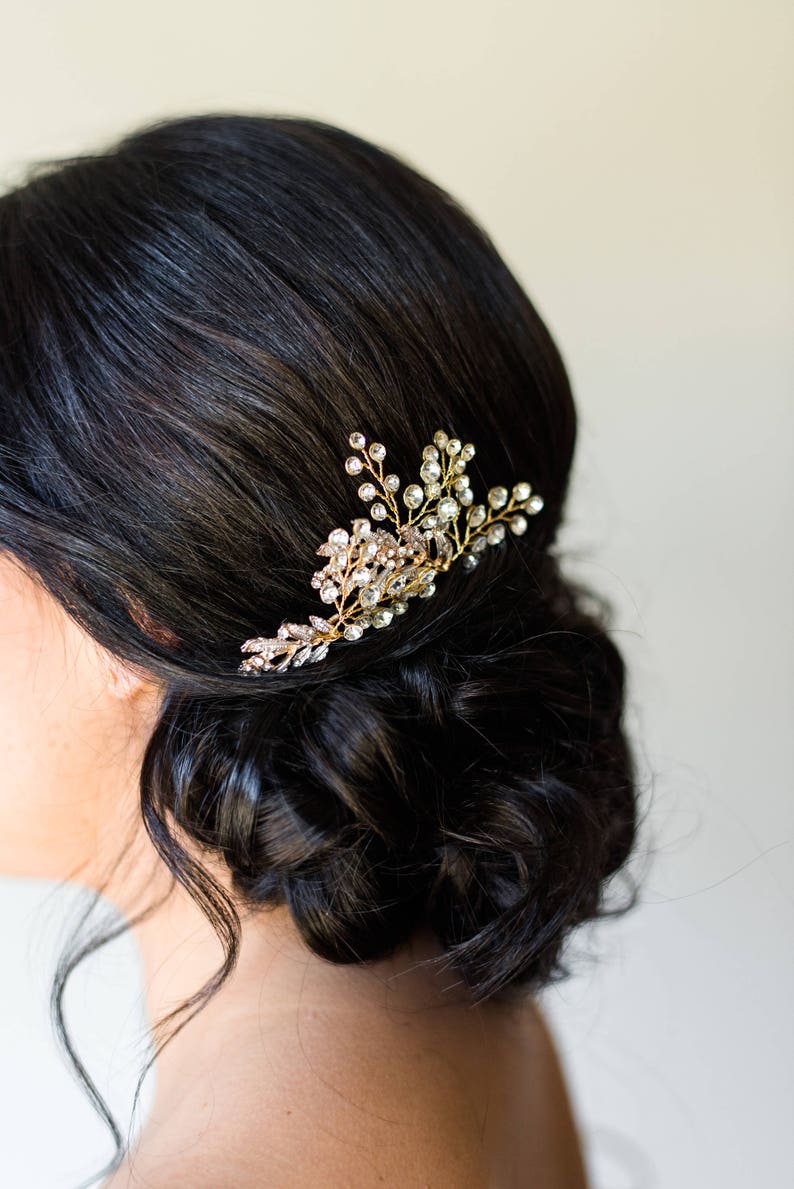 Bridal Hair Pins Crystal Hair Pin Leaf Hair Pin Wedding Hair Pin Flower Hair Pin Branch Hair Pins Bridal Headpiece Wedding Headpiece 186 image 5