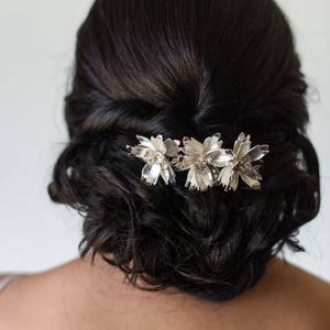 Bridal Comb Bridal Hair Comb Bridal Headpiece Wedding Headpiece Flower Comb Bridal Flower Comb Gold Hair Comb Silver Comb 170 image 6