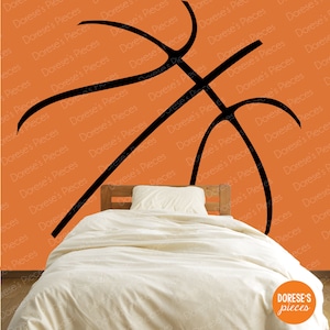 Custom Giant Basketball Seams and other Sports Designs Custom Vinyl Decals and Lettering image 1
