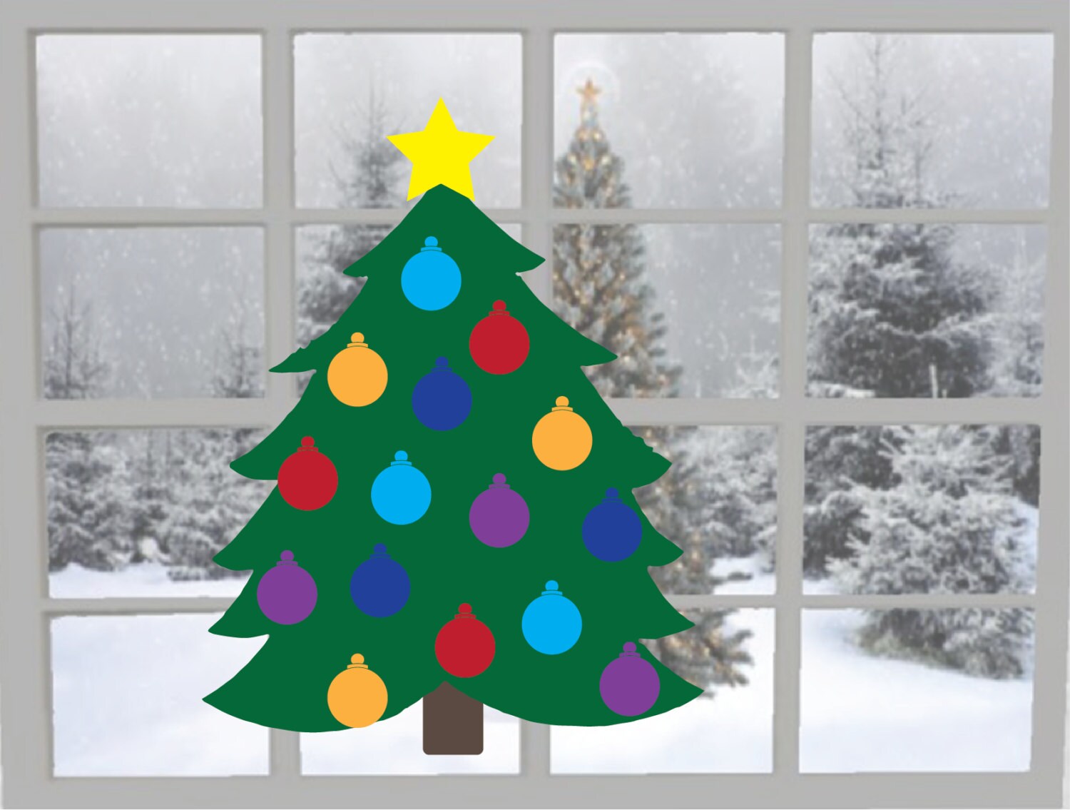 Build Your Own Christmas Tree Customizable Vinyl Decal Etsy