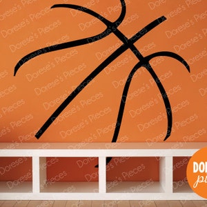 Custom Giant Basketball Seams and other Sports Designs Custom Vinyl Decals and Lettering image 2