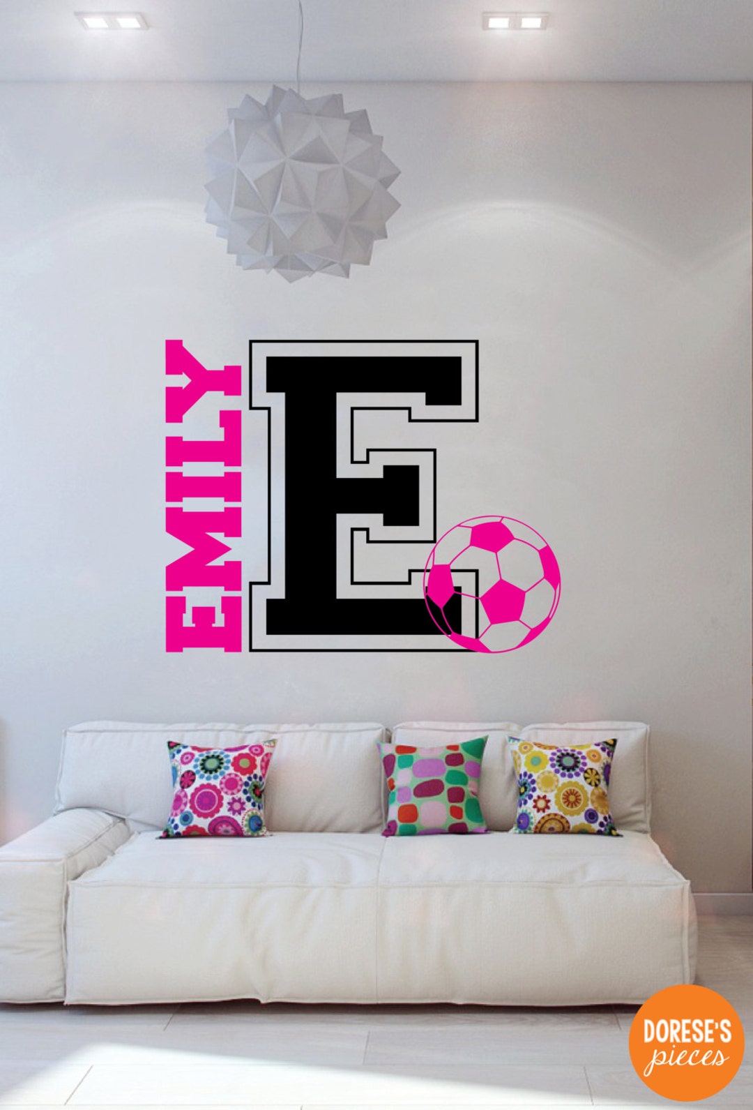 Varsity Monogram With Customized Name and Soccer Ball / and Other ...