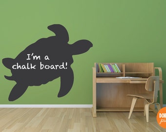 Custom Removable Chalkboard decal - Sea Turtle!