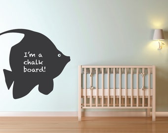 Custom Chalkboard Stencil decal - Angel Fish!