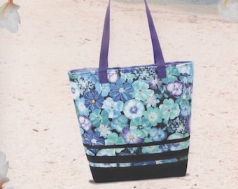 St Tropez sewing pattern Instructions Tote Bag with Pockets and Zipper by Pink Sand Beach Designs