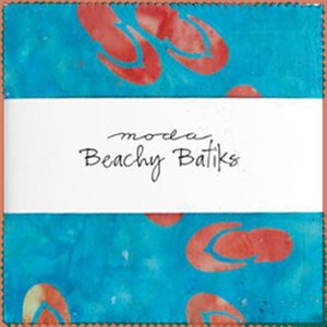Charm Pack BEACHY BATIKS by Moda of 42 - 5 inch cotton squares