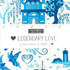 Charm Pack Legendary Love van Sarah Thomas van Sariditty voor Moda - katoenen vierkantjes van 42 - 5 inch