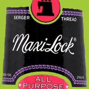 Maxi-Lock Serger Thread Cone  3000 yd.  All Purpose Spun Polyester available in  assorted colors