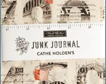 Charm Pack Junk Journal by Cathe Holden&#39;s for Moda of 42 - 5 inch cotton squares