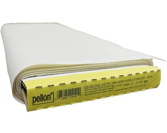 Decovil Light fusible interfacing by the yard 525 Pellon #10 One side fusible 17" wide Beige, strong, light to medium