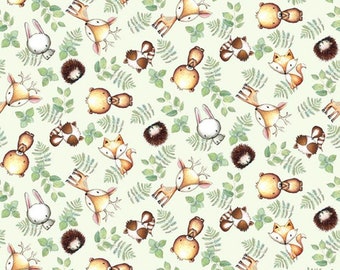 Comfy Cotton Flannel A. E. Nathan - Forest Animals - by the yard