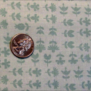 Moda Quilting Cotton by the yard, sewing fabric,  green flowers
