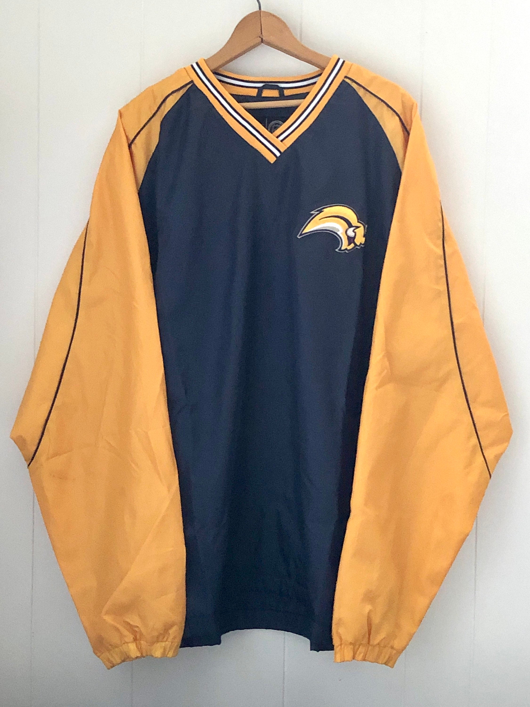 Buffalo Sabres Retro Brand WOMEN Blue Block Letters Full Zip Up