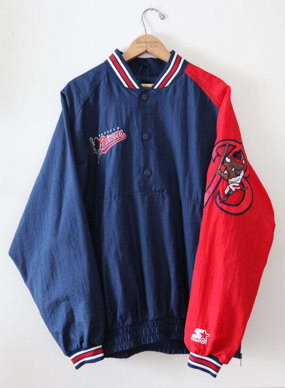Vintage 90's Buffalo Bisons Pullover Starter Jacke