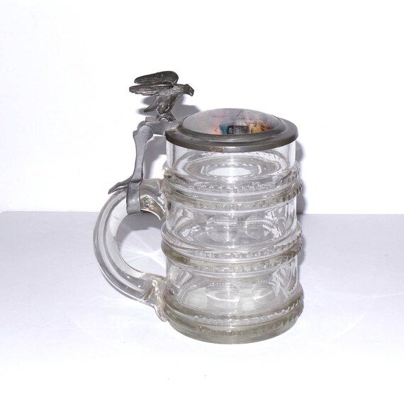 Glass Beer Stein With Pewter Lid Glass Designs