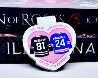 Sé el Hollander de mi Rozanov - Rosa claro - Regalos para lectores - Sujetapáginas - Doble cara - Marcapáginas magnético
