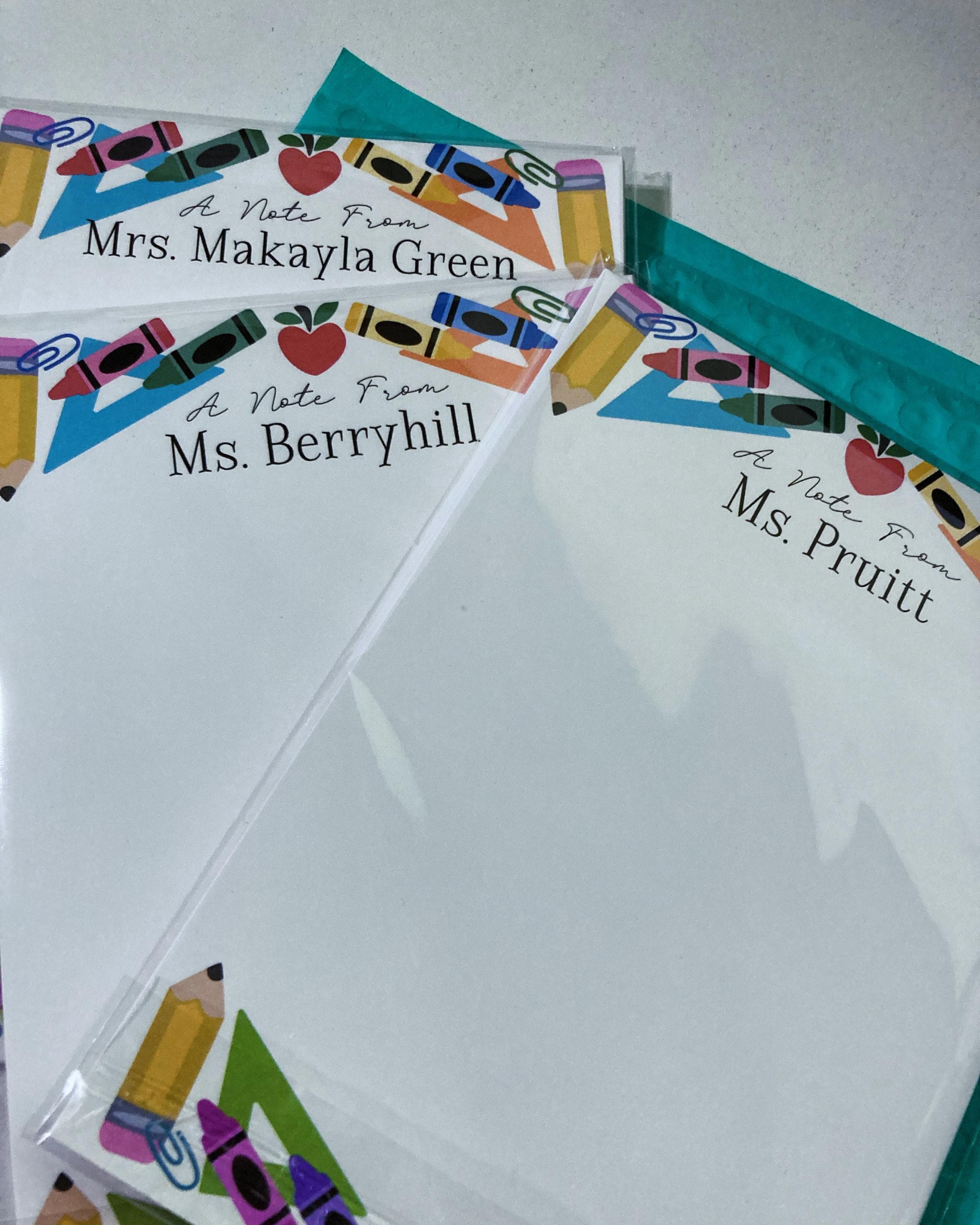 School Supplies Personalized Teacher Notepad | Custom Teacher Gift ...