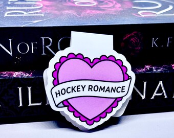 Romance de hockey rosa - Regalos para lectores - Sujetapáginas - Doble cara - Marcapáginas magnético