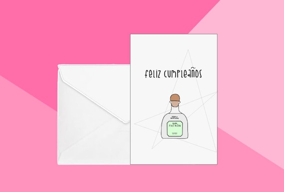 Tequila Feliz Cumpleanos Joyeux Anniversaire Espagnol Etsy Tequila Feliz Cumpleanos Joyeux Anniversaire Espagnol Etsy