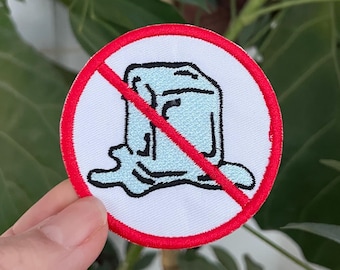 Embroidered Patch - Ice Out! Anti-Ice, Available in Iron on or Hook Fastener