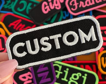 Custom Embroidered Name Patch – Iron On or Hook & Loop