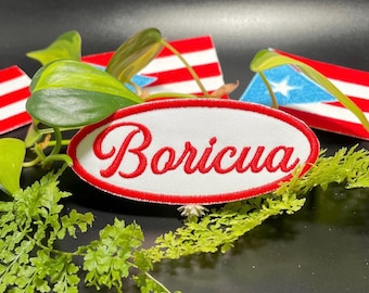 Embroidered Patch - Boricua Vintage Style Name Badge/Patch