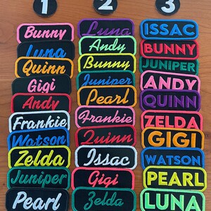 Custom Embroidered Name Patch – Iron On, Hook and Loop Options - Etsy